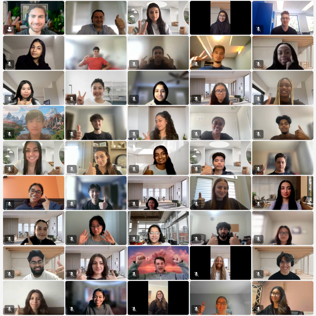 Intra co-op team on a video call